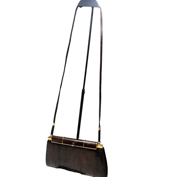 Vintage Glam: 1950's Authentic Snake Skin Handbag pre owned good condition - Picture 12 of 15